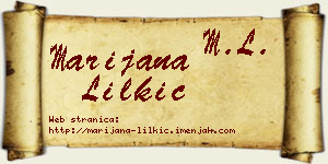 Marijana Lilkić vizit kartica